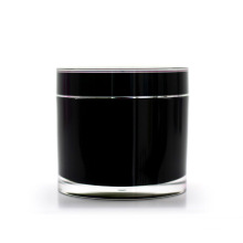 100g 200g High Quality Black Acrylic Double Wall Jar Cosmetic Container